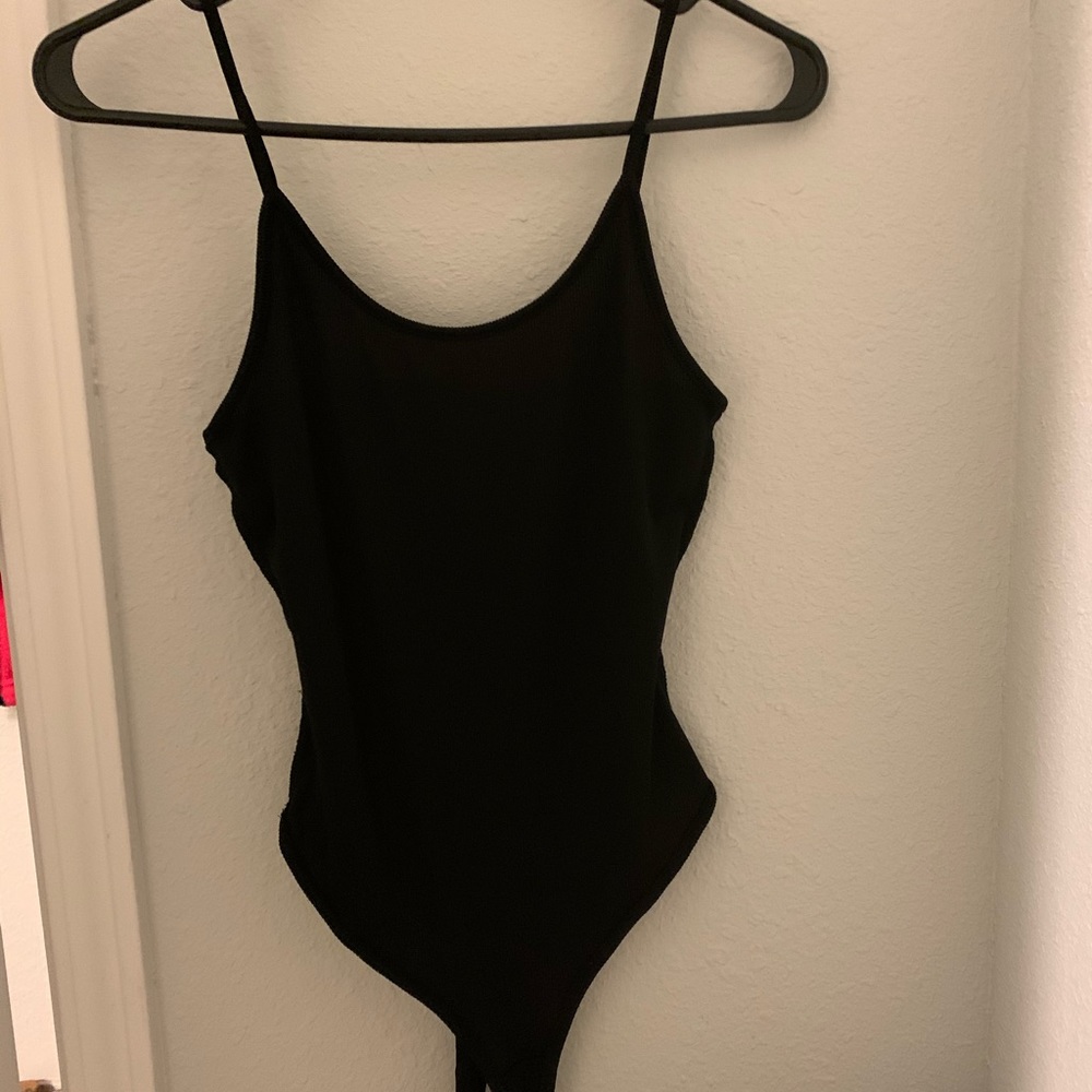 Black spaghetti strap Bodysuit